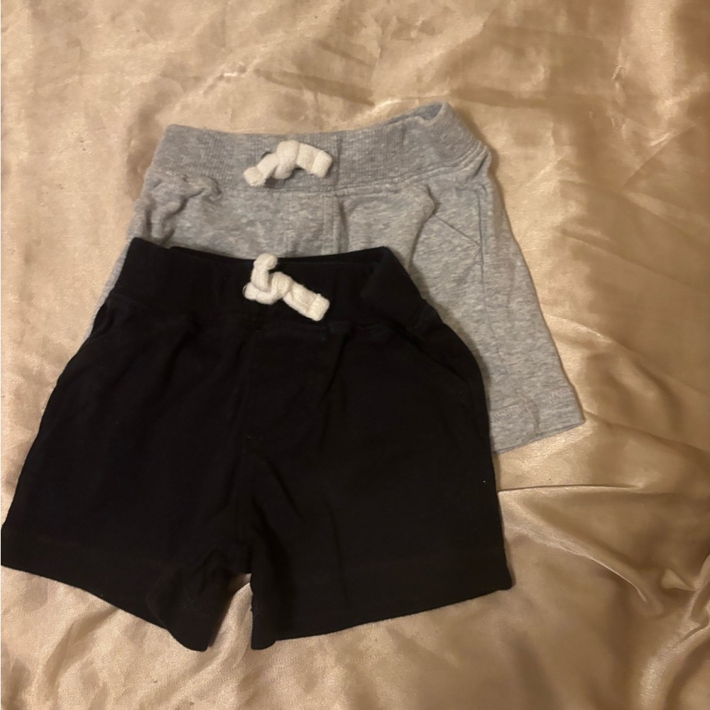 Carter's Black and Gray Baby Shorts Duo